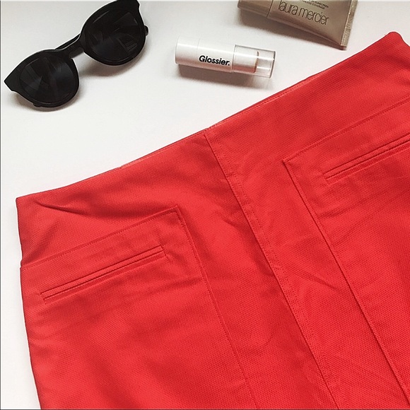 Banana Republic Orange Mini Skirt Sz 4 - Picture 2 of 6